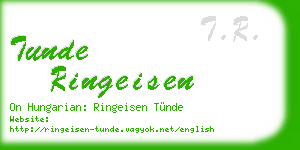 tunde ringeisen business card