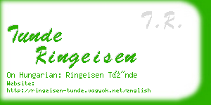 tunde ringeisen business card